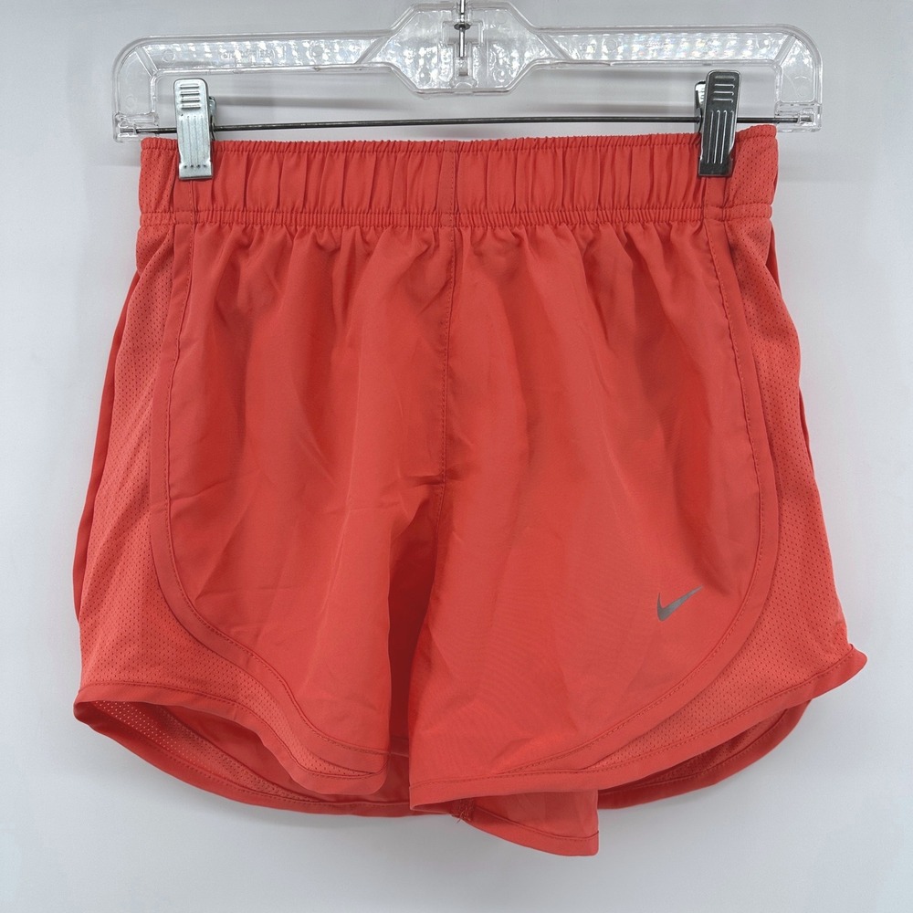 Nike Womens Dri-FIT Running Shorts Coral Orange HM6096-814 Size XS